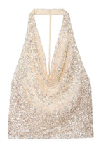 Champagne Glow Halter Top