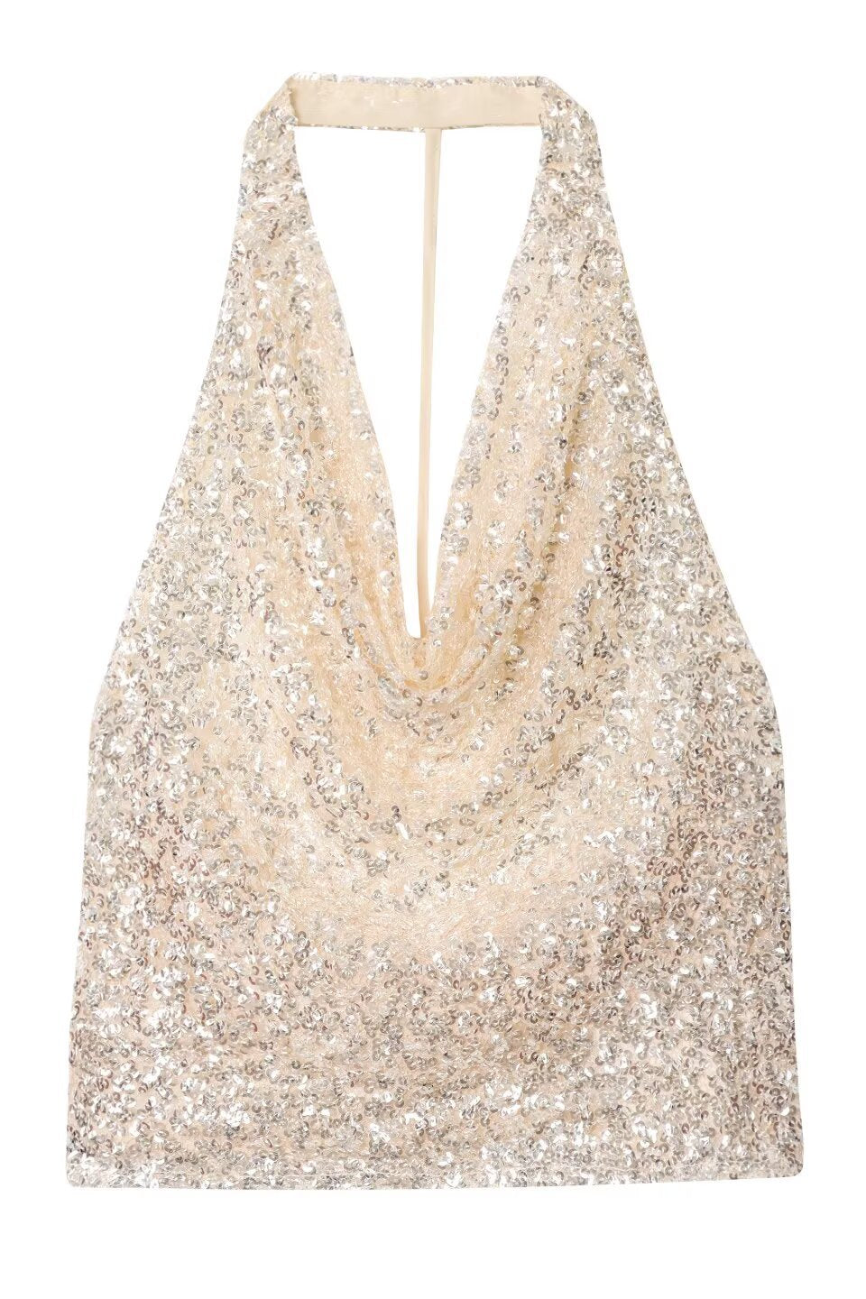 Champagne Glow Halter Top