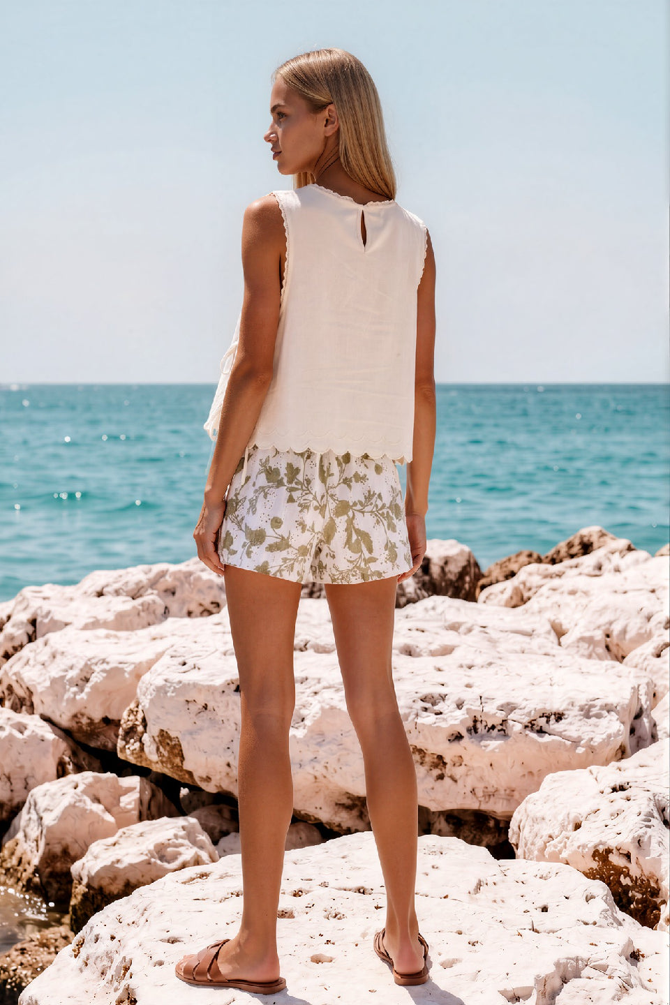 Floral Eyelet Shorts