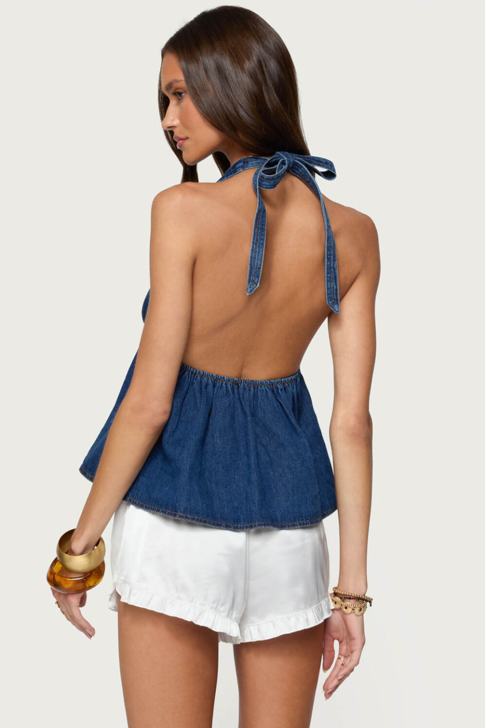 Riviera Denim Halter Top
