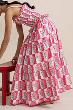 Blossom Check Maxi Dress
