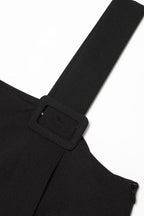 Noir Buckle Mini Dress