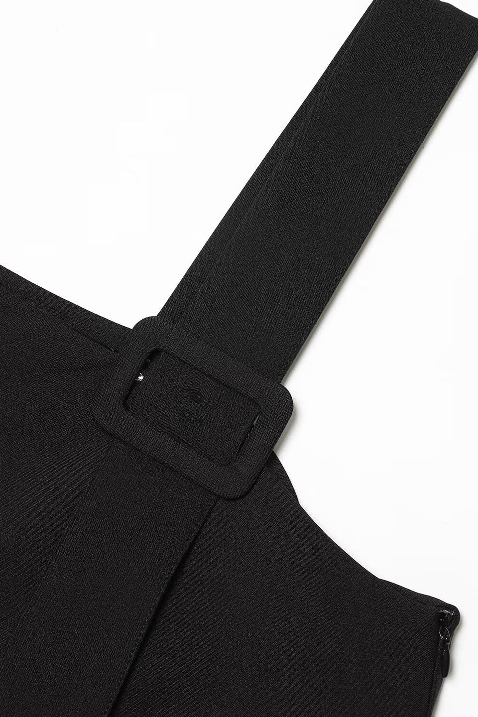 Noir Buckle Mini Dress