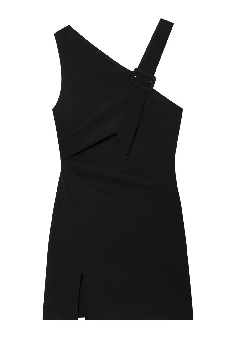 Noir Buckle Mini Dress