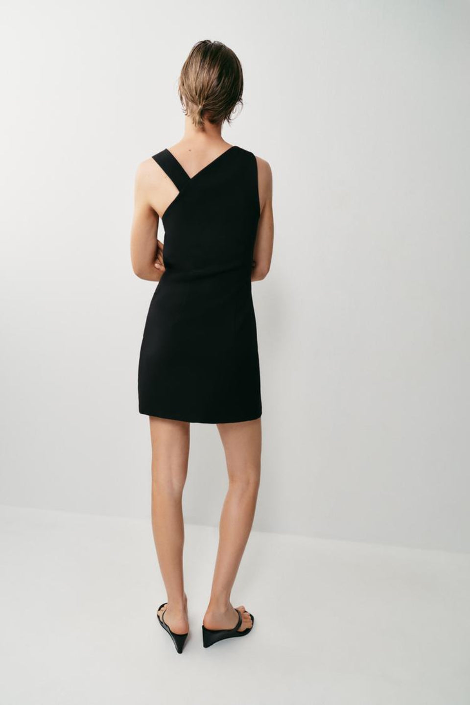 Noir Buckle Mini Dress
