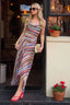 Sunset Stripe Midi Dress