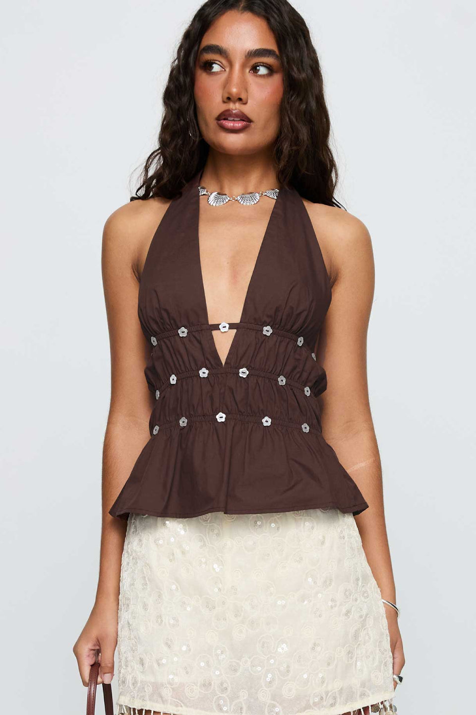 Cocoa Blossom Halter Top