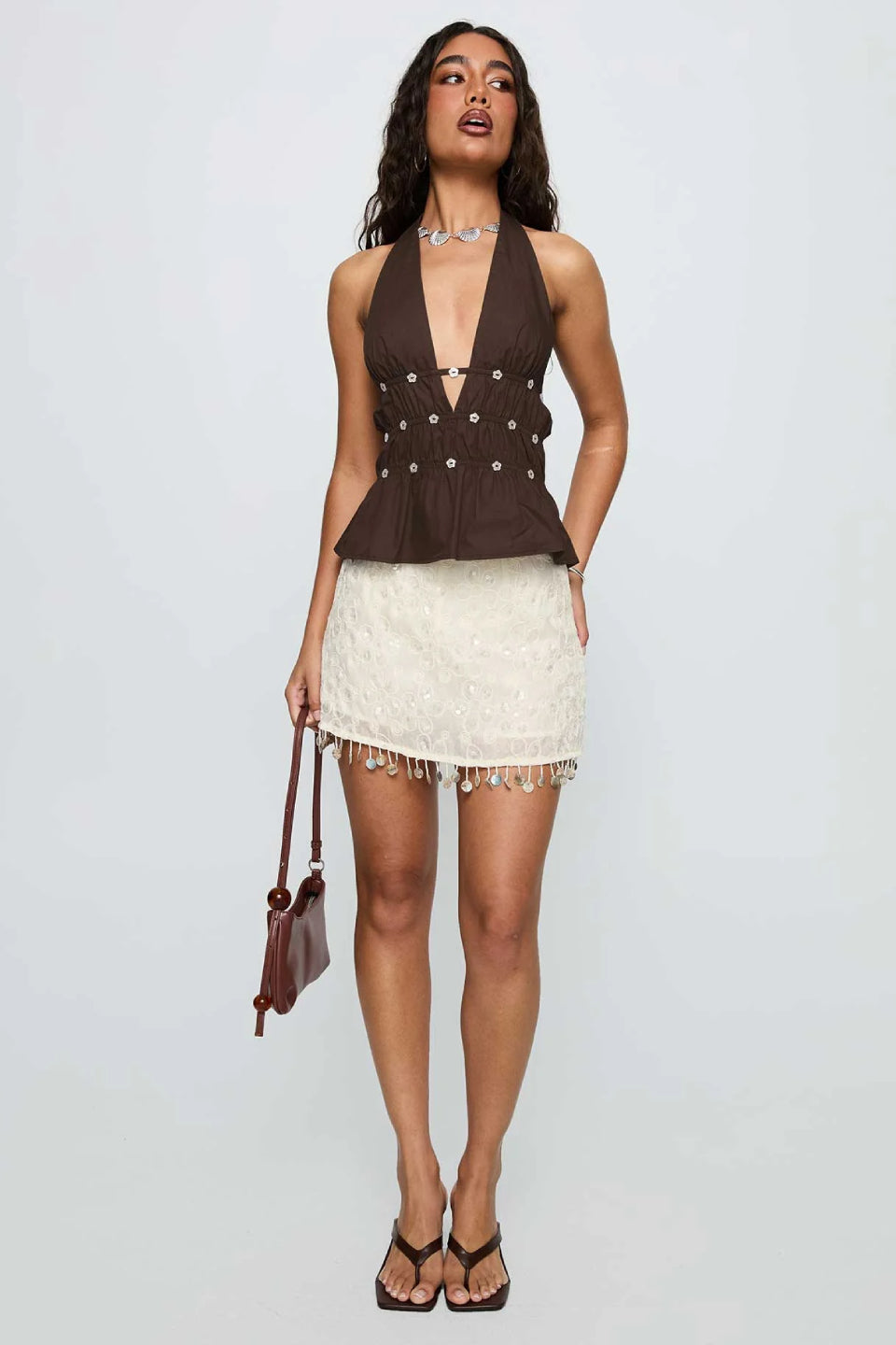 Cocoa Blossom Halter Top