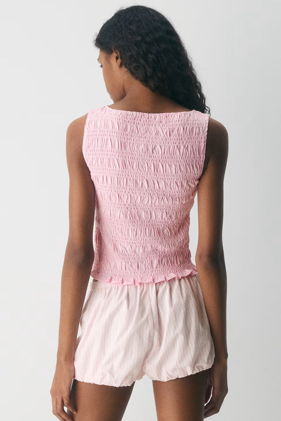 Blush Smocked Tank Top