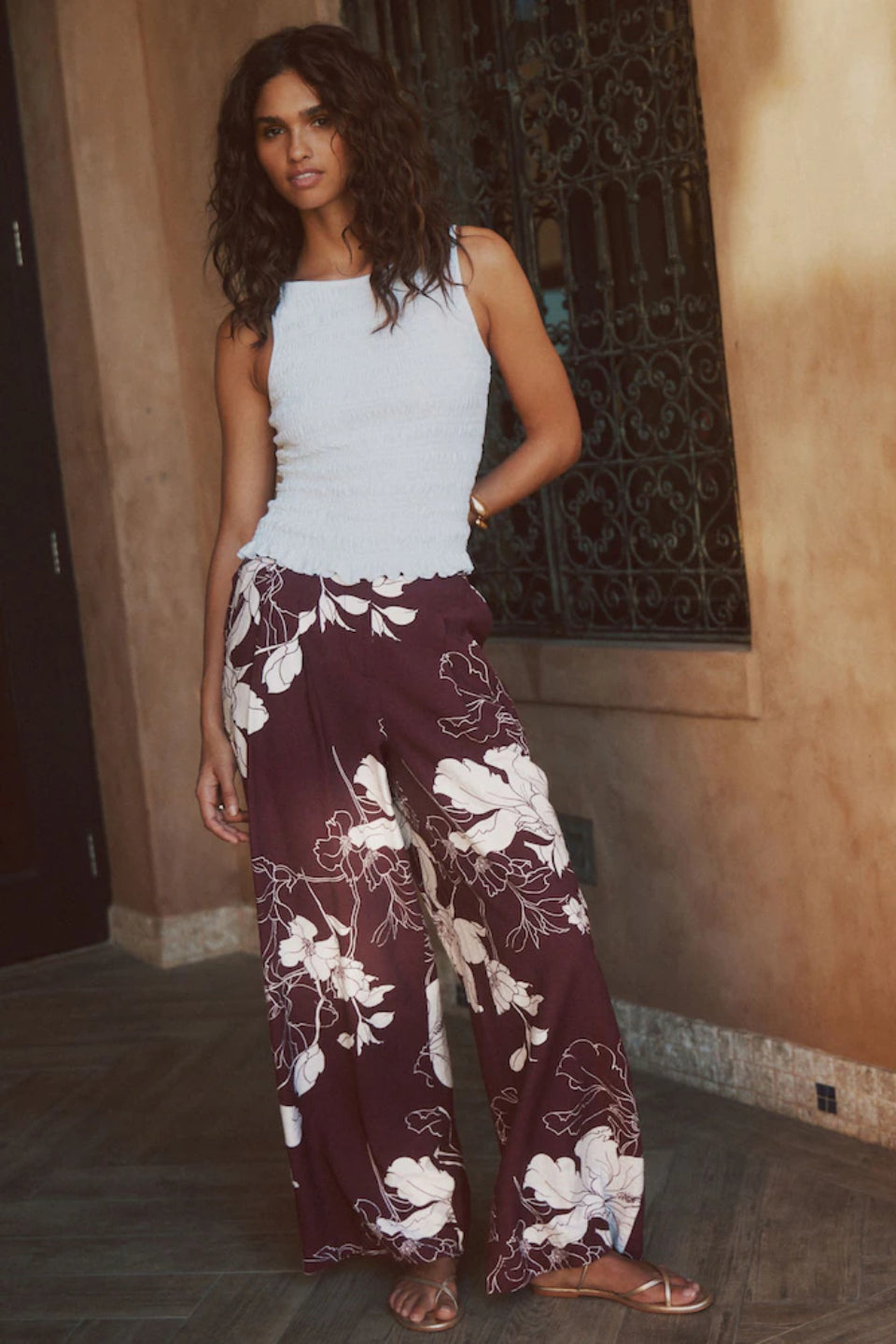 Ivory Smocked Tank Top