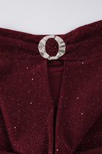 Bordeaux Crystal Mini Dress