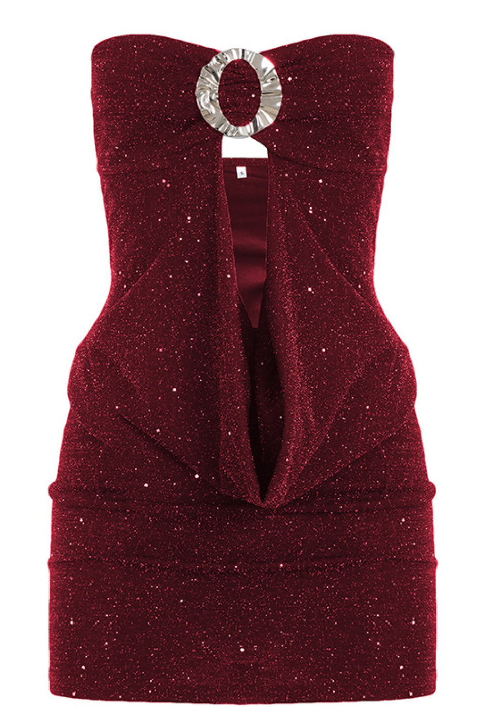 Bordeaux Crystal Mini Dress