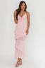 Blush Rose Cascade Maxi Dress