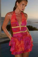 Sunset Bloom Mini Dress