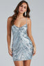 Silver Skyline Mini Dress