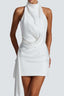 Ivory Drape Mini Dress