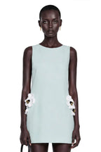 Mint Blossom Mini Dress