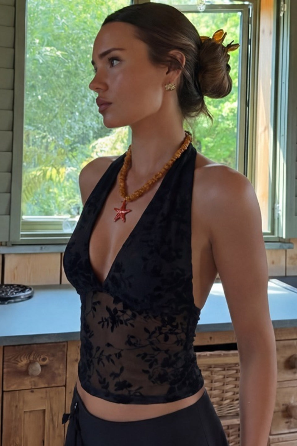 Midnight Bloom Bustier