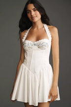 Bluebell Embroidery Mini Dress