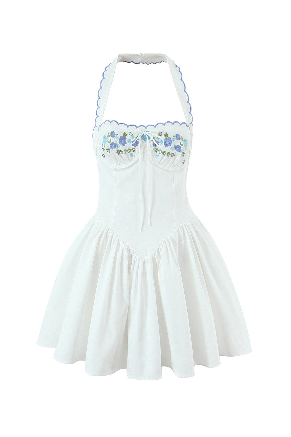 Bluebell Embroidery Mini Dress