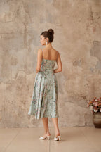 Sage Garden Soirée Midi Dress