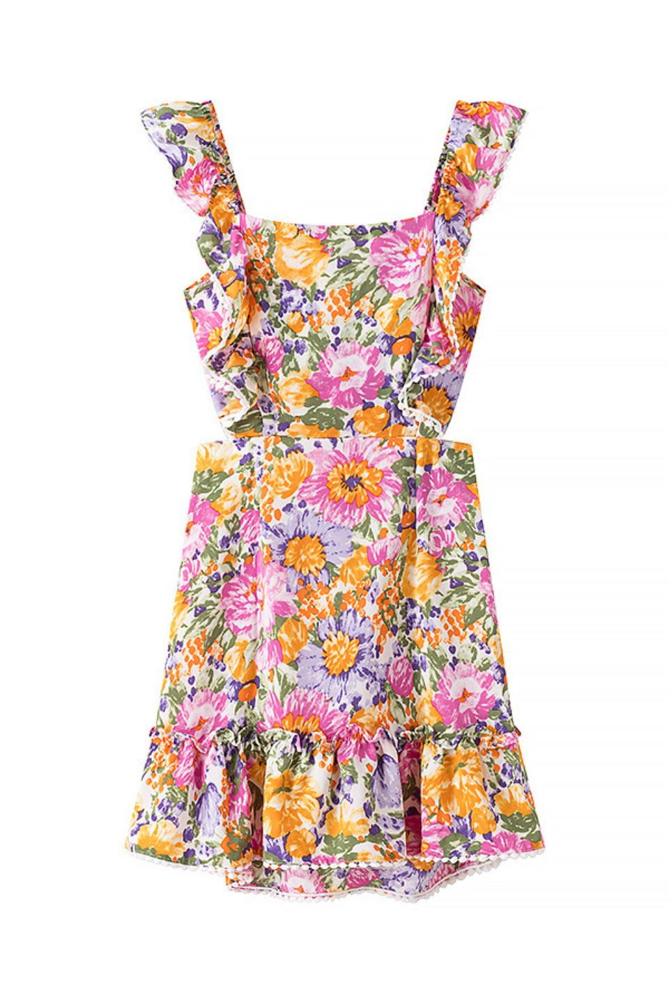Watercolor Bloom Mini Dress
