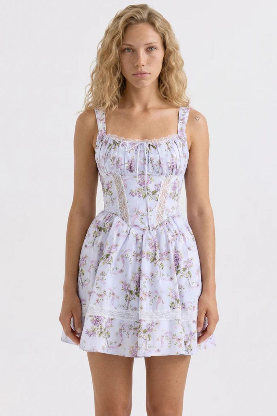 Lavender Picnic Mini Dress