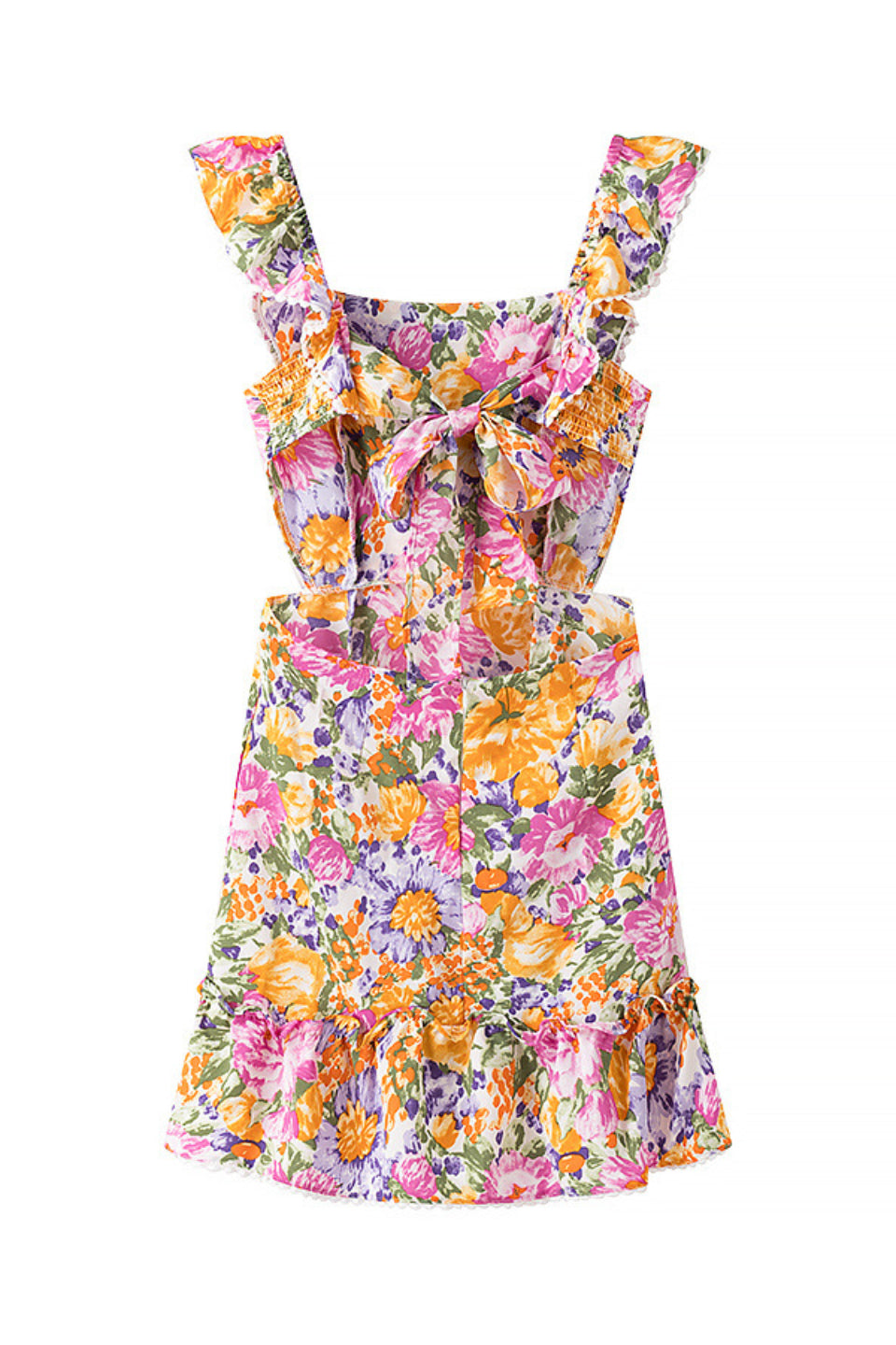 Watercolor Bloom Mini Dress