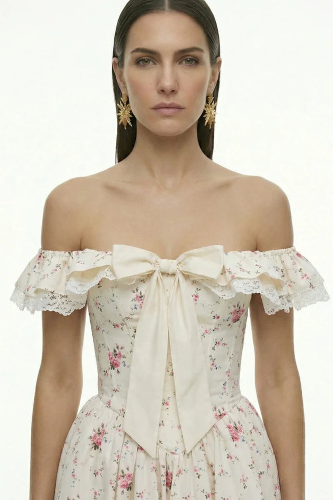 Rosalie Bow Mini Dress Main Image