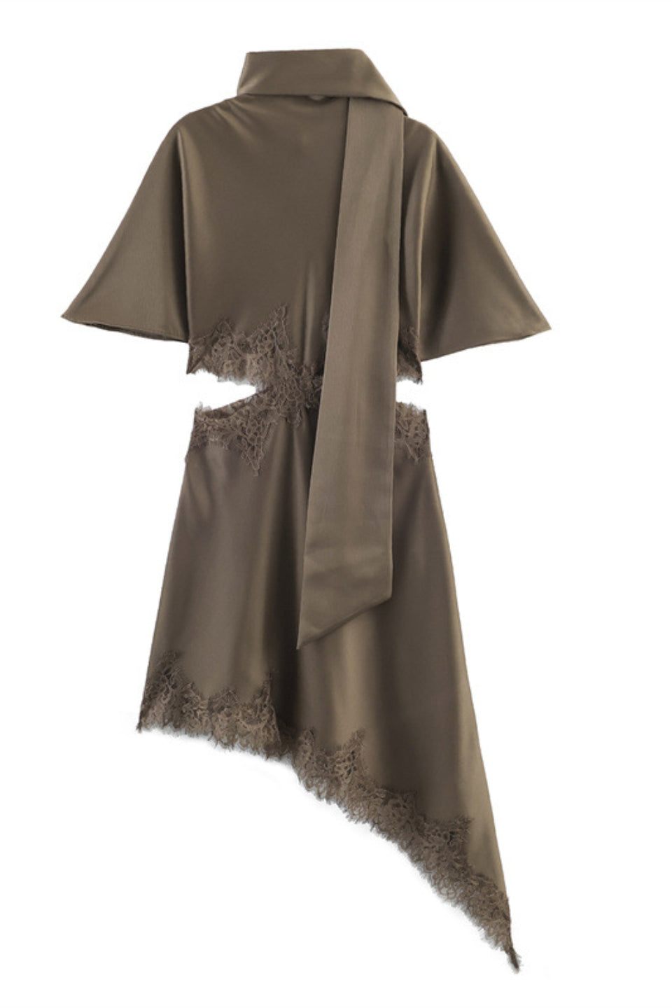 Mocha Lace Mini Dress