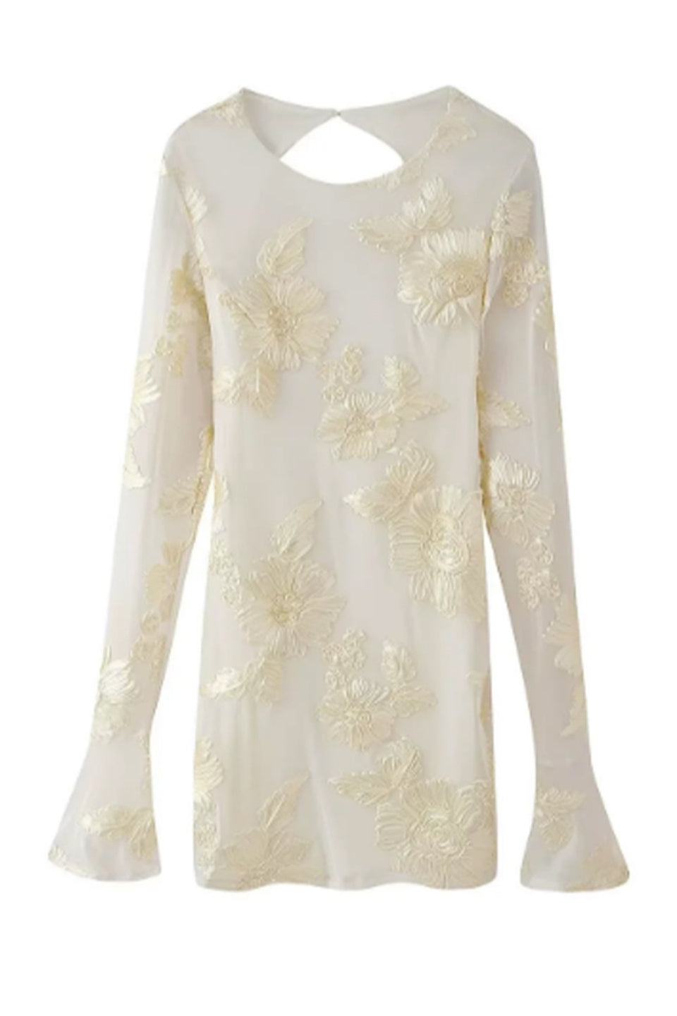 Golden Bloom Mini Dress