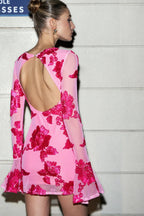 Rosé Bloom Mini Dress