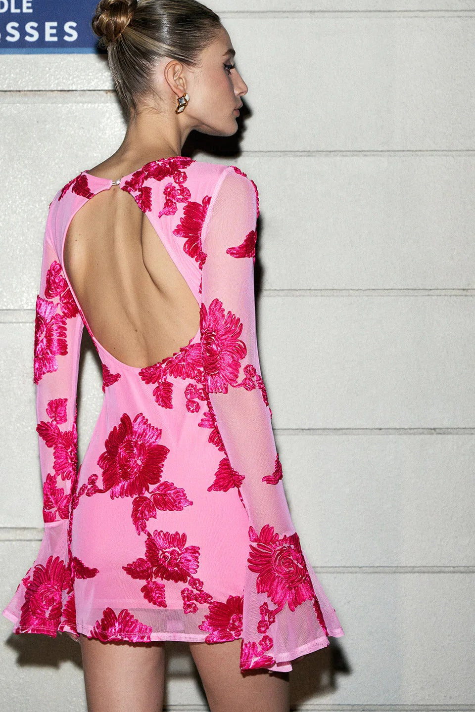 Rosé Bloom Mini Dress