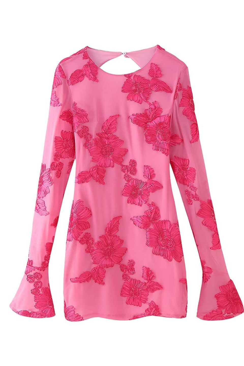 Rosé Bloom Mini Dress