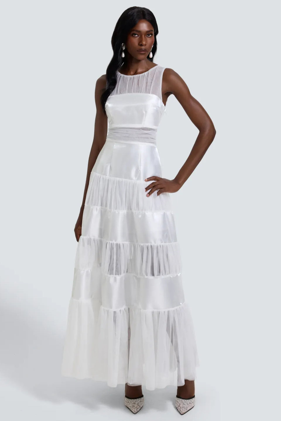Ivory Cascade Gown
