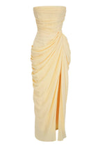 Yellow Strapless Maxi Dress