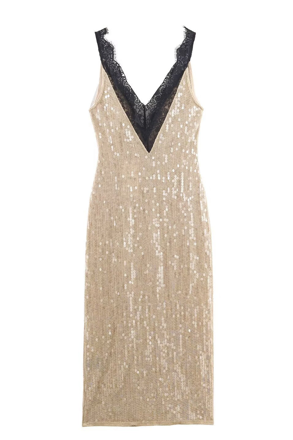 Golden Midnight Midi Dress