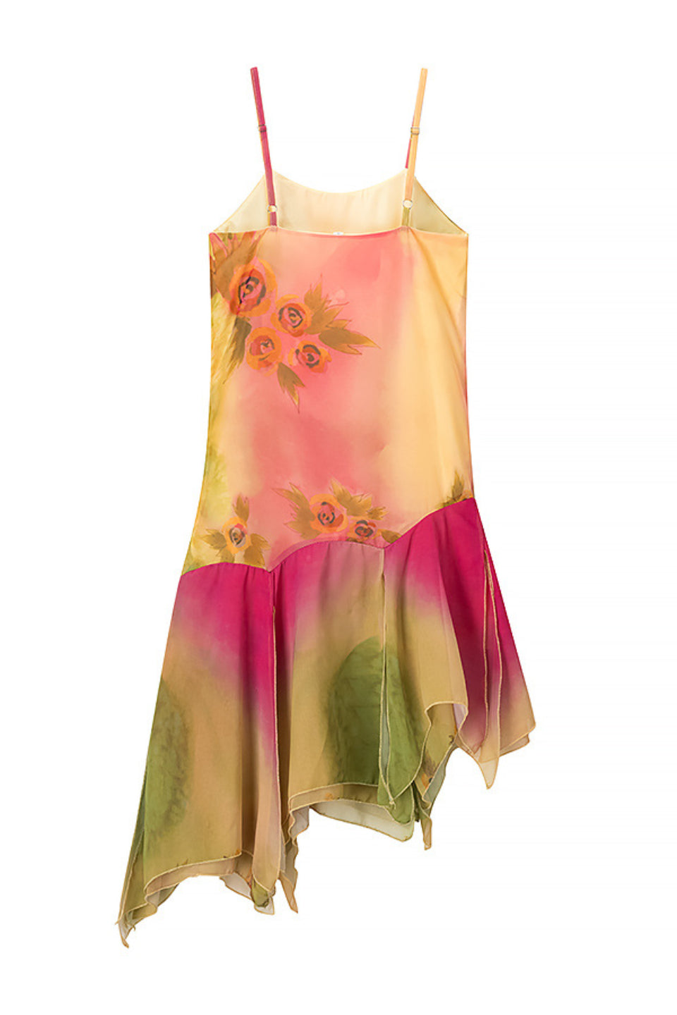 Watercolor Petal Midi Dress