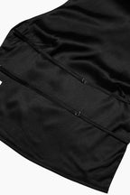 Midnight Satin Halter Top