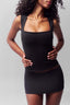 Black Ruched Mini Skirt