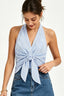 Striped Twist Halter Top