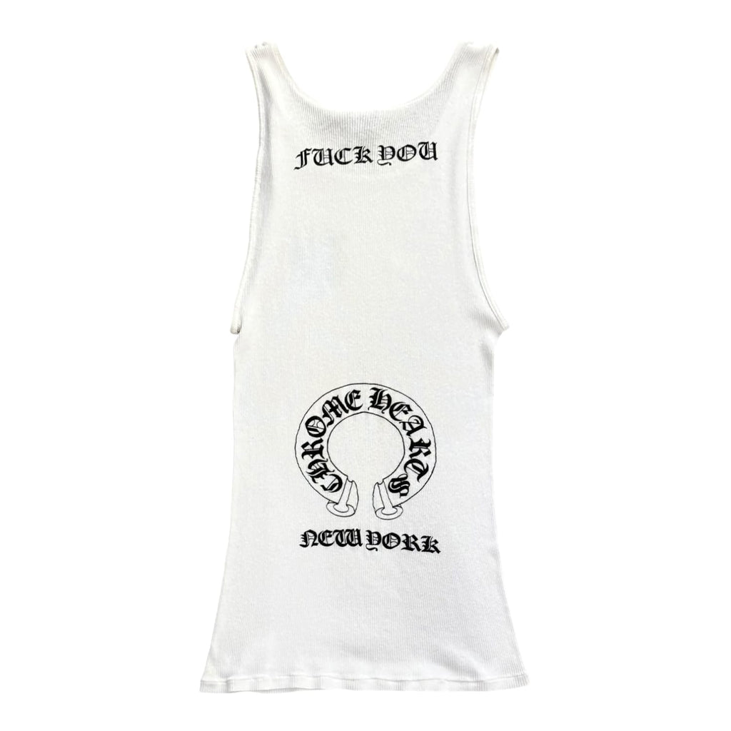 Chrome Hearts Vintage New York Exclusive Fuck You Tank Top White