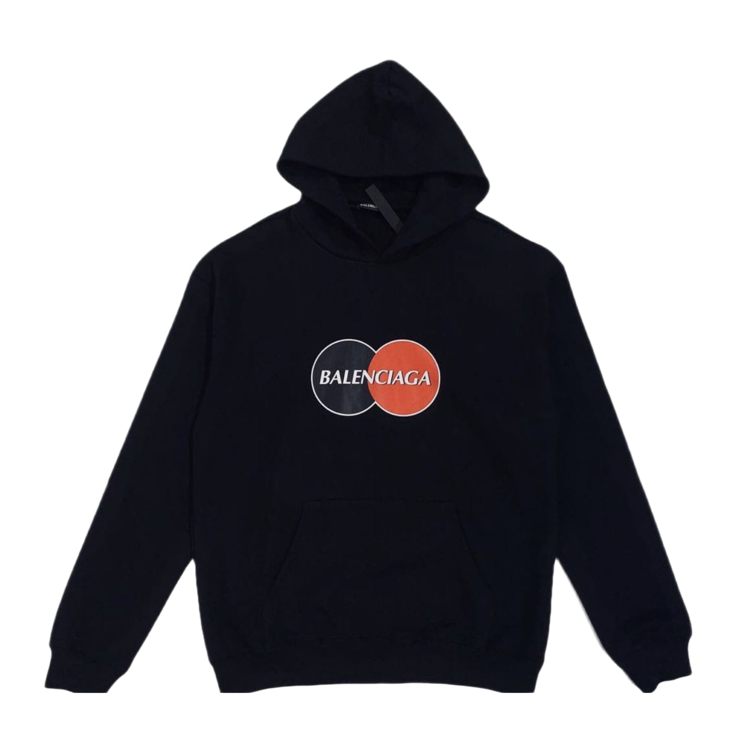 Balenciaga Mastercard Logo Hoodie Black