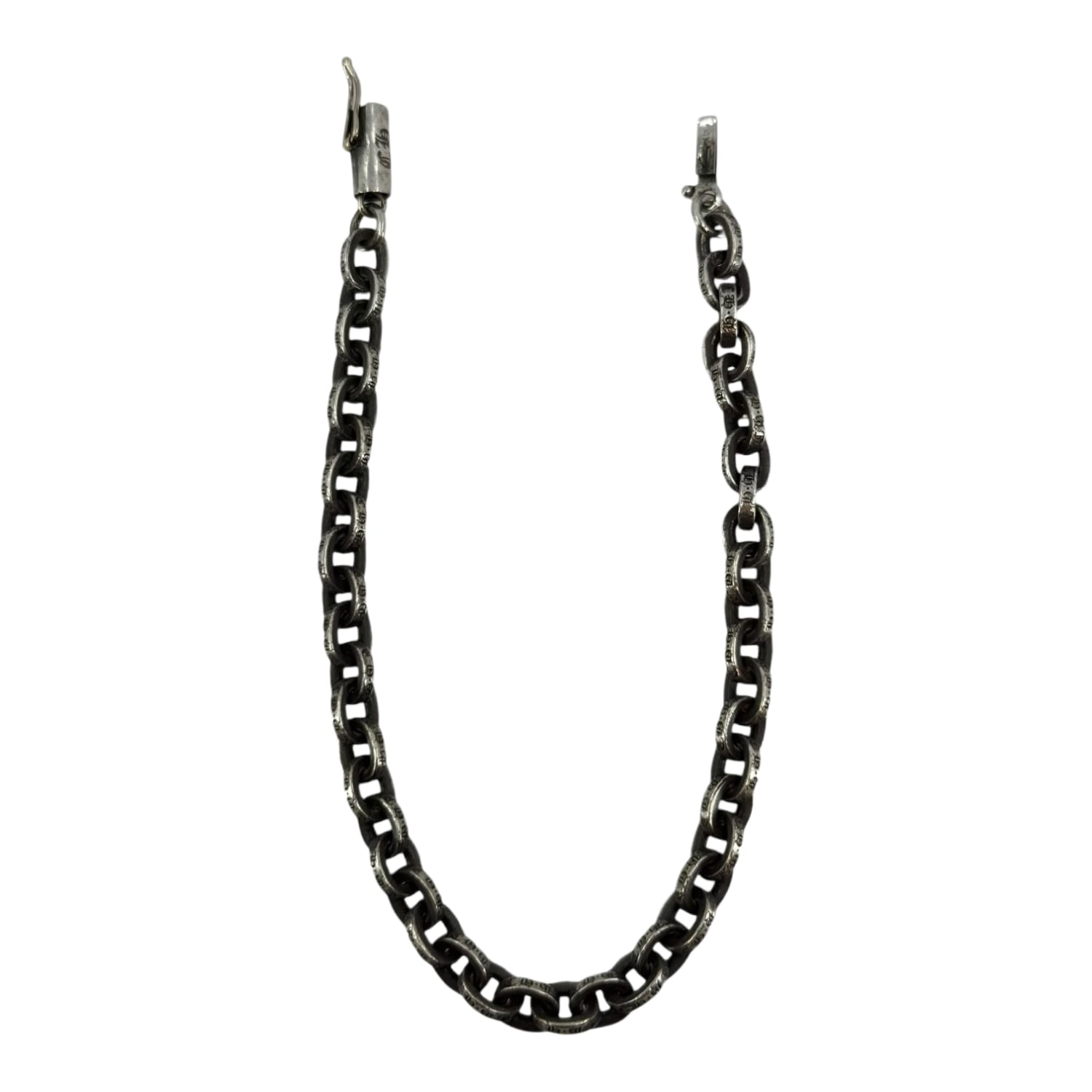 Chrome Hearts Silver Paper Chain Bracelet - 7 Inches