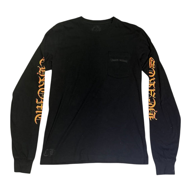 Chrome Hearts Yellow Dagger Script L/s T-shirt Black Main Image