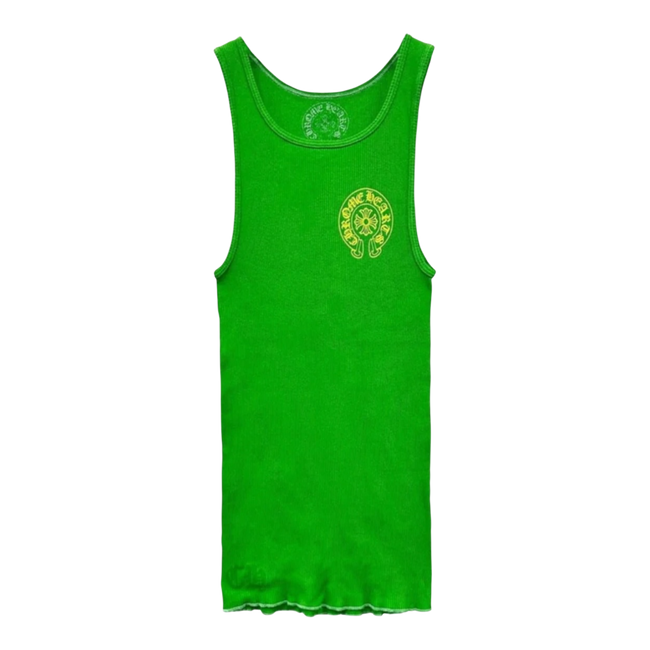 Chrome Hearts Horseshoe Rib Tank Top Green Yellow Hover Image