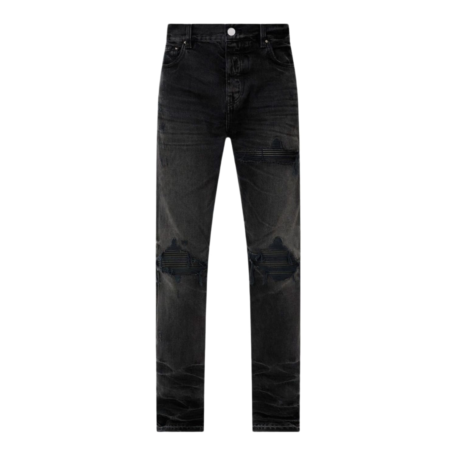 Amiri Leather Straight MX1 Jean Vintage Black