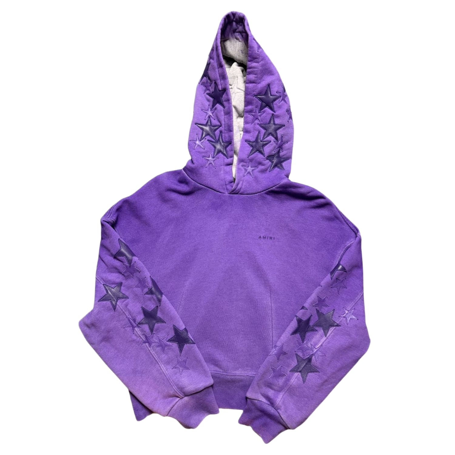 Amiri Star Patch Spray Paint Effect Hoodie