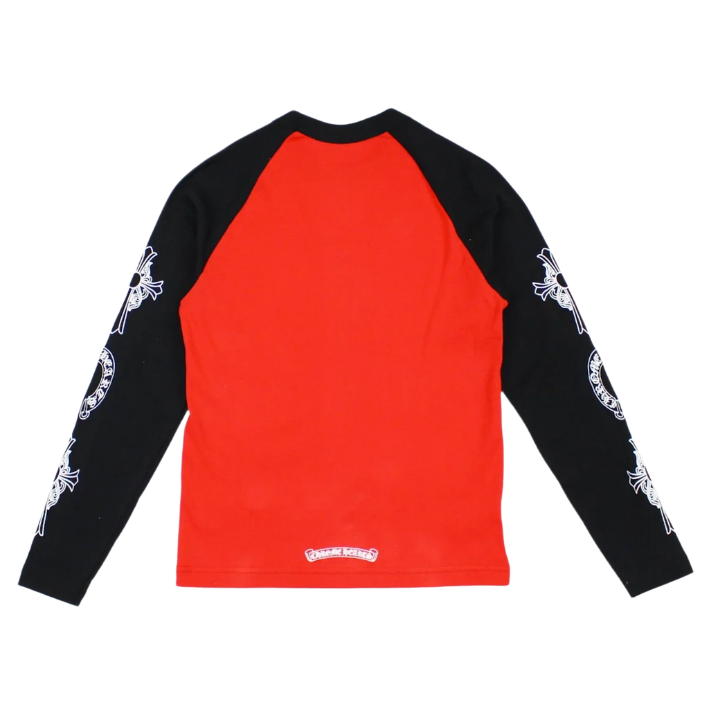 Chrome Hearts Neck Logo Baseball Shirt Red/Black