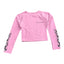 Chrome Hearts Matty Boy Pink Flame Women's Longsleeve Crop Top